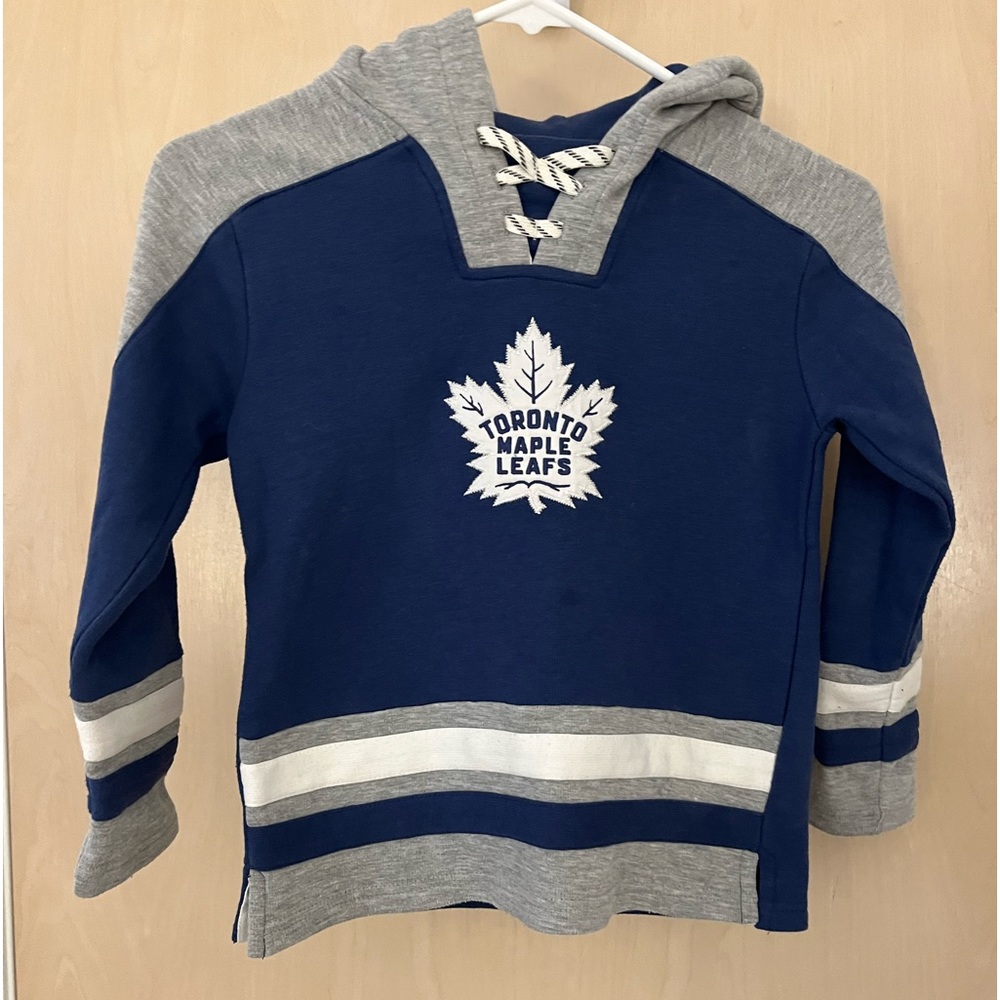 Toronto maple leafs kids hooded sweatshirt sz 7